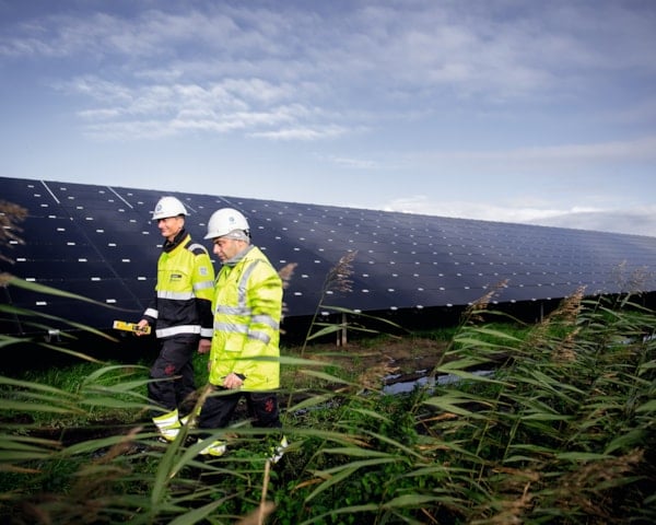 Befaring på Statkraft sin sol park solar park "Lange Runde" i Emmen i Nederland.